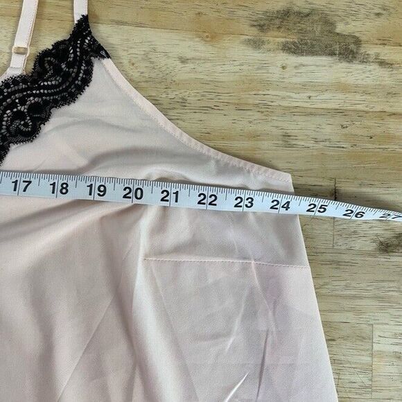 TORRID Peach Blush Chablis Black Lace Trim Cami size 1X Plus Sexy Feminine NEW - Picture 6 of 7